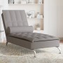 Chaise Longue Massaggi con Capezzale Tortora in Tessuto