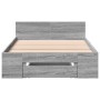 Giroletto Cassetto Grigio Sonoma 90x190 cm Legno Multistrato