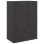 Credenza Nera 67x39x95 cm in Acciaio