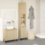 Armadietto da Bagno Rovere Sonoma 30x30x190cm Legno Multistrato