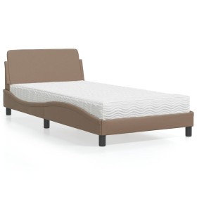 Letto con Materasso Cappuccino 100x200cm Similpelle