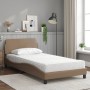 Letto con Materasso Cappuccino 100x200cm Similpelle