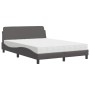 Letto con Materasso Grigio 120x200 cm in Similpelle