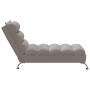 Chaise Longue con Cuscini Tortora in Tessuto