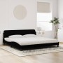 Letto con Materasso Nero 200x200 cm in Velluto