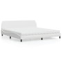 Letto con Materasso Bianco 200x200cm in Similpelle