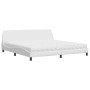 Letto con Materasso Bianco 200x200cm in Similpelle