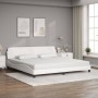 Letto con Materasso Bianco 200x200cm in Similpelle