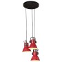 Lampada Pensile 25 W Rosso Anticato 30x30x100 cm E27