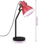 Lampada da Scrivania 25 W Rosso Anticato 17x17x60 cm E27