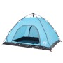 Tenda da Campeggio 4 Persone Blu a Rilascio Rapido