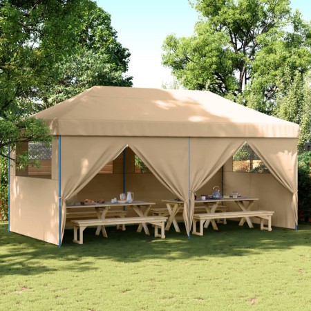 Tendone per Feste Pieghevole Pop-Up con 4 Pareti Beige