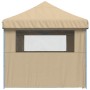 Tendone per Feste Pieghevole Pop-Up con 4 Pareti Beige