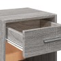 Comodino Grigio Sonoma 35x34x65 cm in Legno Multistrato