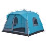 Tenda Familiare Cabina 7 Persone Blu a Rilascio Rapido