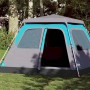 Tenda Familiare a Cupola 6 Persone Blu a Rilascio Rapido