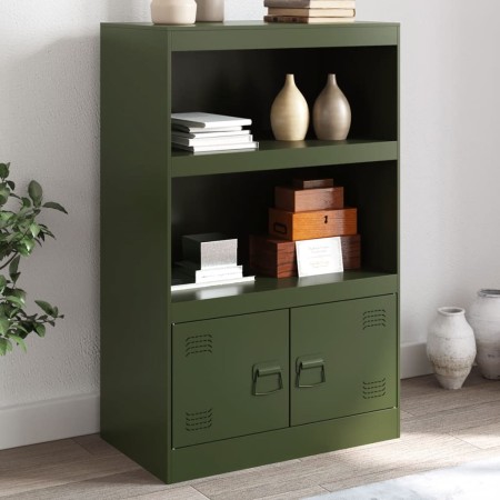 Credenza Verde Oliva 67x39x107 cm in Acciaio