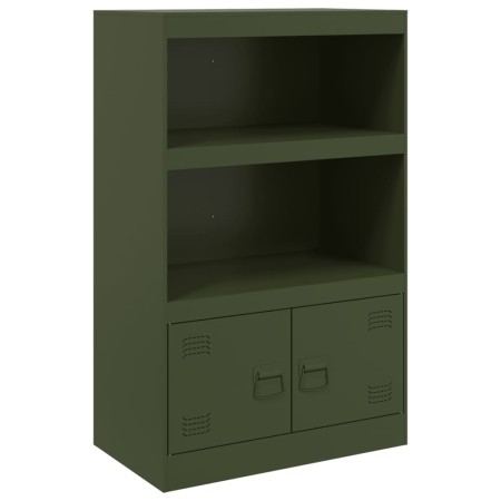 Credenza Verde Oliva 67x39x107 cm in Acciaio