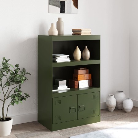 Credenza Verde Oliva 67x39x107 cm in Acciaio