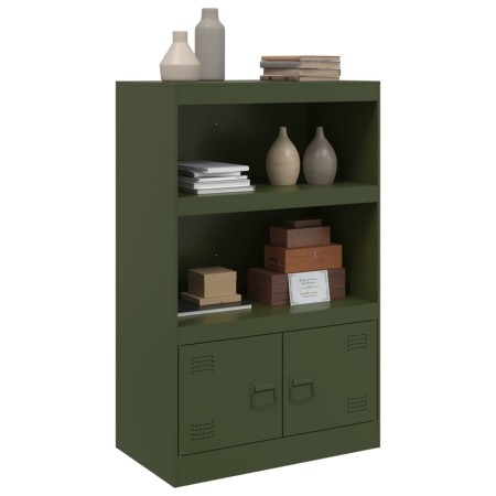 Credenza Verde Oliva 67x39x107 cm in Acciaio