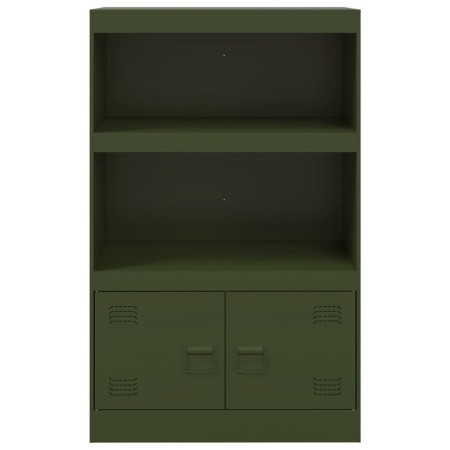 Credenza Verde Oliva 67x39x107 cm in Acciaio