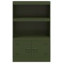 Credenza Verde Oliva 67x39x107 cm in Acciaio