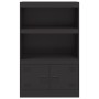 Credenza Nera 67x39x107 cm in Acciaio