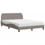 Letto con Materasso Tortora 120x200 cm in Tessuto