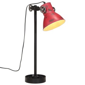 Lampada da Scrivania 25 W Rosso Anticato 15x15x55 cm E27