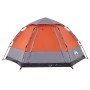 Tenda Campeggio Cabina 4 Pers. Grigio Arancione Rilascio Rapido