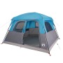 Tenda Familiare Cabina per 6 Persone Blu Impermeabile