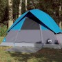 Tenda da Campeggio a Cupola per 3 Persone Blu Impermeabile