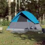 Tenda da Campeggio a Cupola per 3 Persone Blu Impermeabile