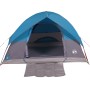 Tenda da Campeggio a Cupola per 3 Persone Blu Impermeabile