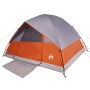 Tenda Familiare a Cupola 6 Persone Arancione Impermeabile