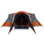 Tenda Familiare Tipi 8 Persone Grigia e Arancione Impermeabile