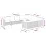 Set Divani da Giardino 10pz con Cuscini in Polyrattan Nero
