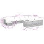 Set Divani da Giardino 11 pz con Cuscini in Polyrattan Grigio