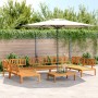 Set Divano Pallet da Giardino 6 pz in Legno Massello di Acacia