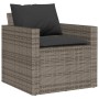 Set Divano da Giardino 6 pz con Cuscini Grigio in Polyrattan