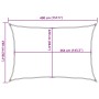 Vela Parasole Grigio Chiaro 4x2,5 m 100% Poliestere Oxford