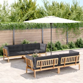 Set Divano Pallet Giardino 5pz con Cuscini Massello Acacia