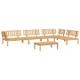 Set Divano Pallet da Giardino 5 pz in Legno Massello di Acacia