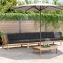 Set Divani Pallet Giardino 4pz Cuscini Legno Massello Acacia