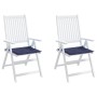 Cuscini per Pallet 2 pz Blu Marino 40x40x3 cm in Tessuto Oxford