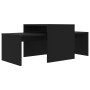 Set Tavolini da Salotto Nero 100x48x40 cm in Legno Multistrato