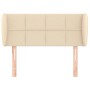 Testiera ad Orecchio Crema 103x23x78/88 cm in Tessuto