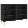 Credenza Nera 103,5x35x70 cm in Legno Multistrato