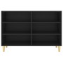 Credenza Nera 103,5x35x70 cm in Legno Multistrato