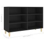 Credenza Nera 103,5x35x70 cm in Legno Multistrato